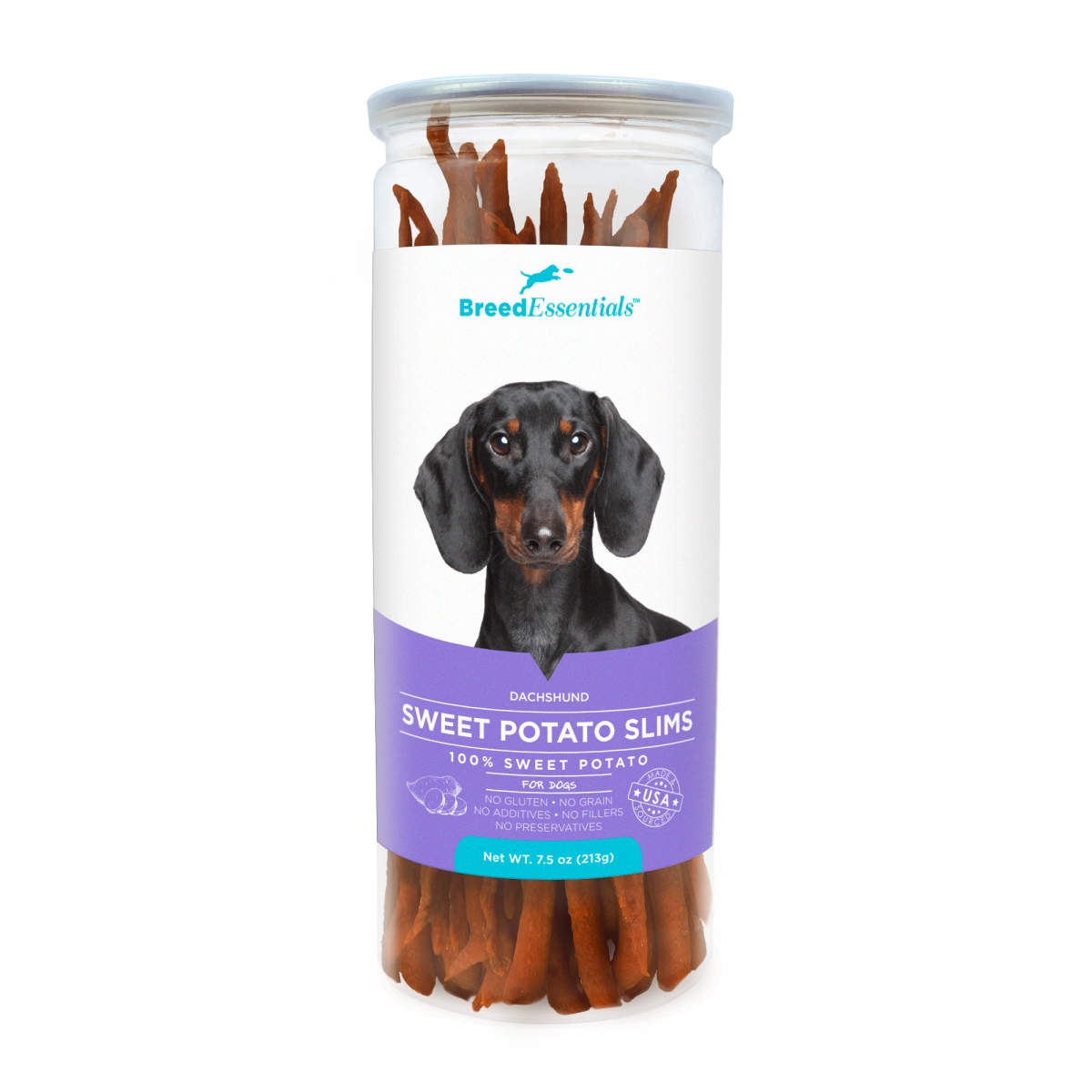 Picture of Breed Essentials 197247000402 7.5 oz Sweet Potato Slims - Dachshund