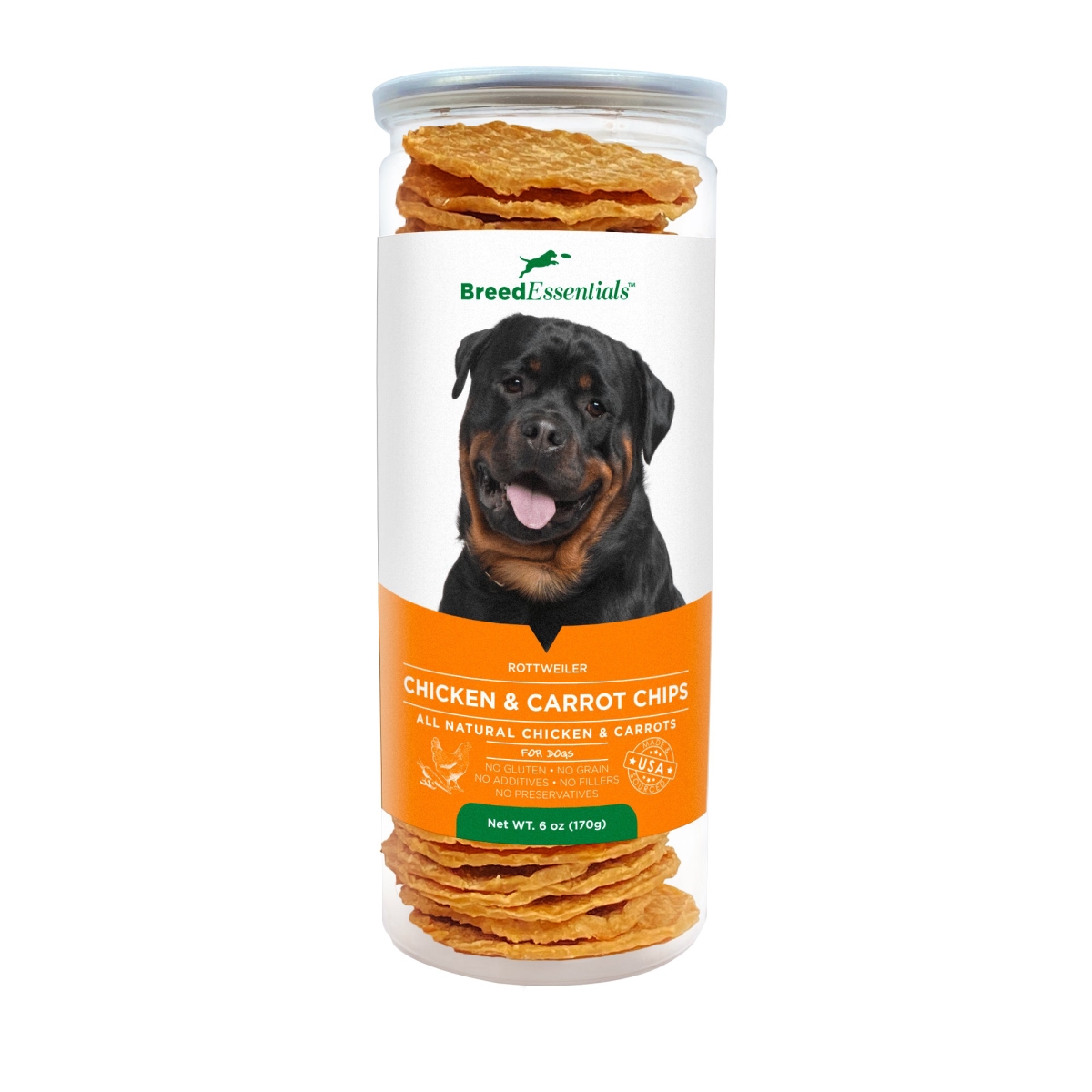 Picture of Breed Essentials 197247000488 6 oz Chicken & Carrot Chips - Rottweiler