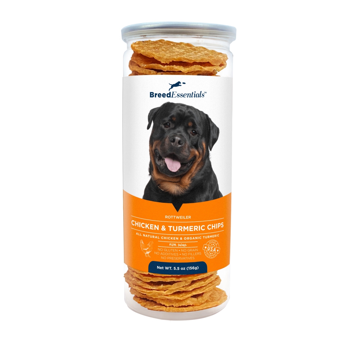 Picture of Breed Essentials 197247000495 5.5 oz Chicken & Turmeric Chips - Rottweiler