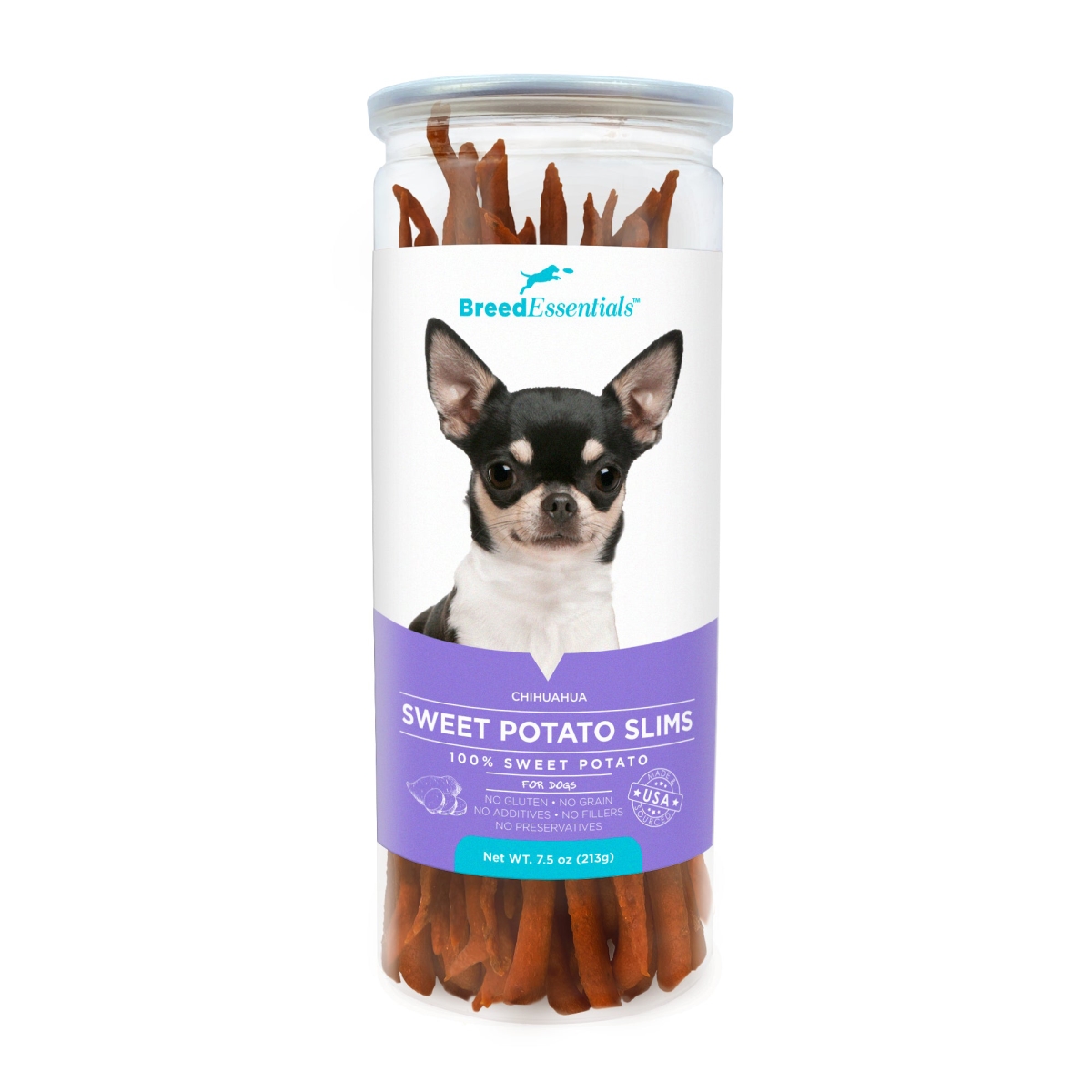 Picture of Breed Essentials 197247000556 7.5 oz Sweet Potato Slims - Chihuahua