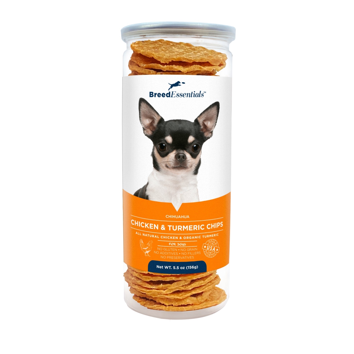 Picture of Breed Essentials 197247000594 5.5 oz Chicken & Turmeric Chips - Chihuahua