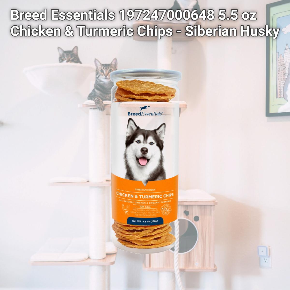 Picture of Breed Essentials 197247000648 5.5 oz Chicken & Turmeric Chips - Siberian Husky