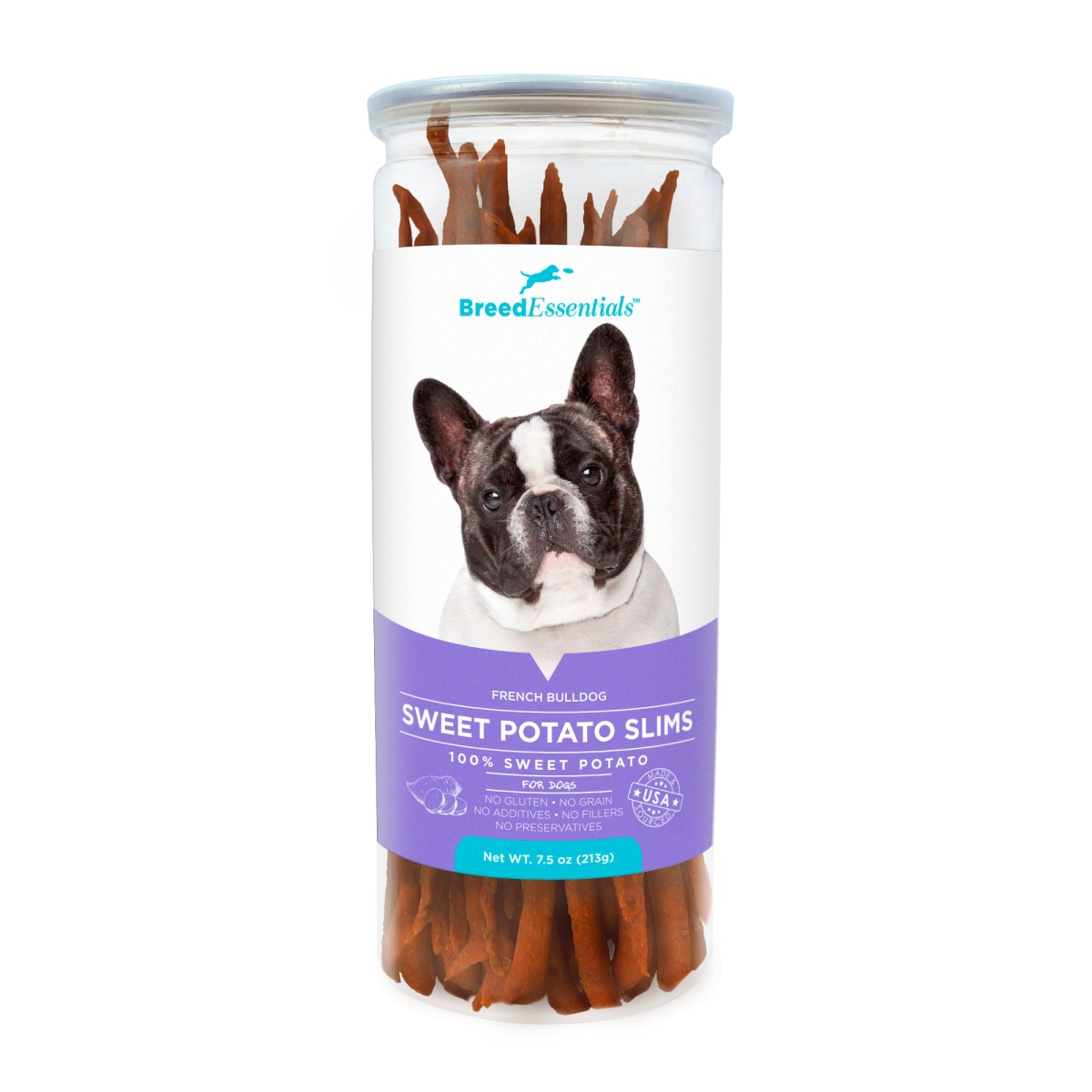 Picture of Breed Essentials 197247000655 7.5 oz Sweet Potato Slims - French Bulldog