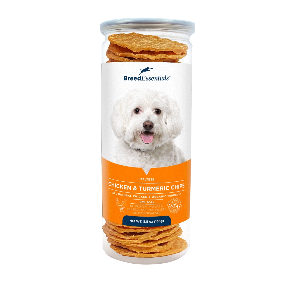 Picture of Breed Essentials 197247000747 5.5 oz Chicken & Turmeric Chips - Maltese