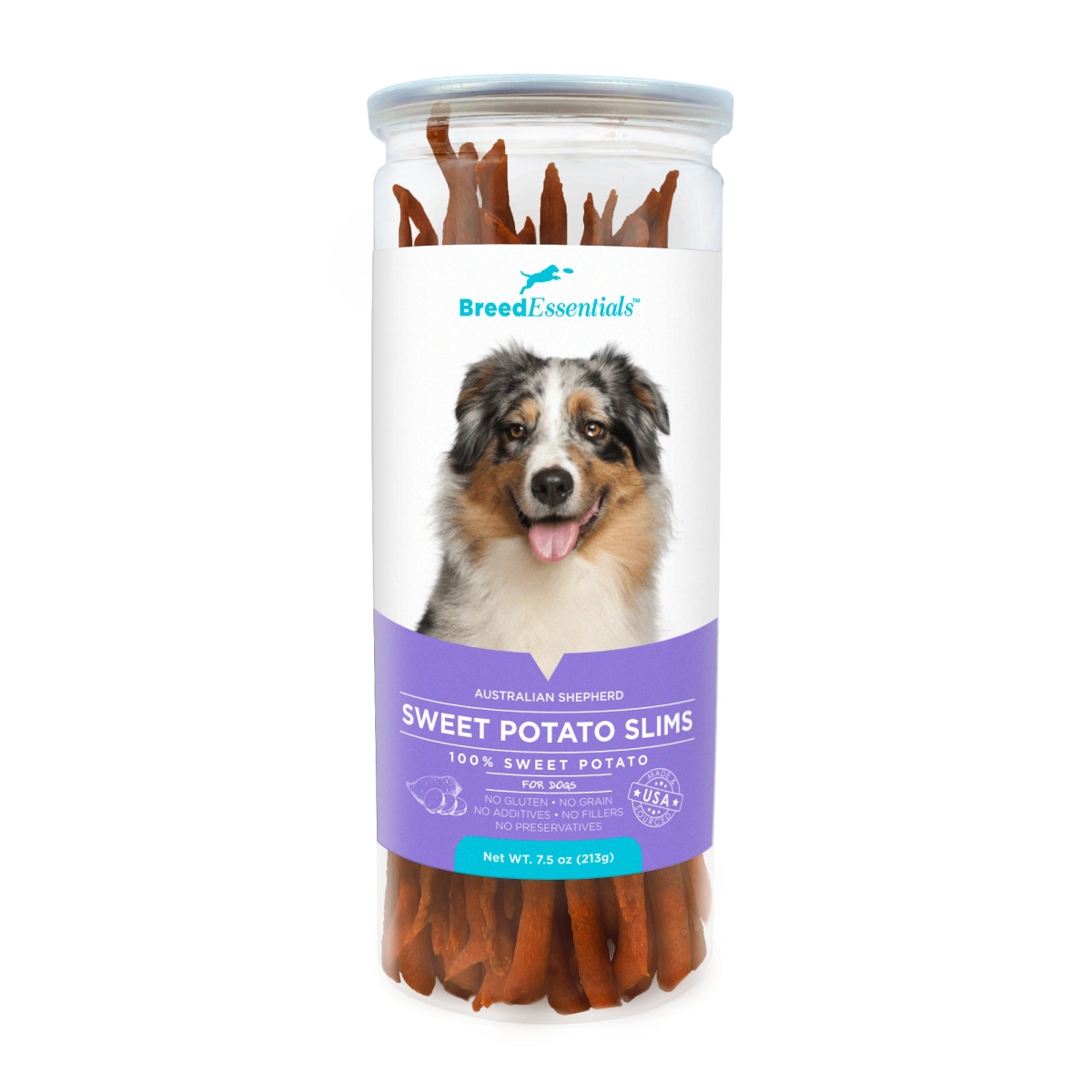 Picture of Breed Essentials 197247000754 7.5 oz Sweet Potato Slims - Australian Shepherd