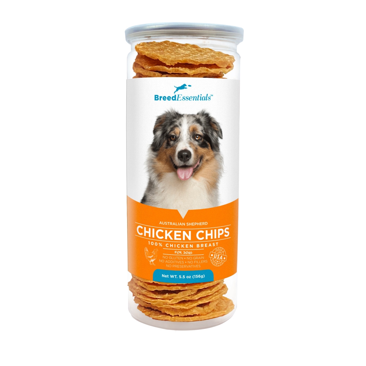Picture of Breed Essentials 197247000778 5.5 oz Chicken Chips - Australian Shepherd