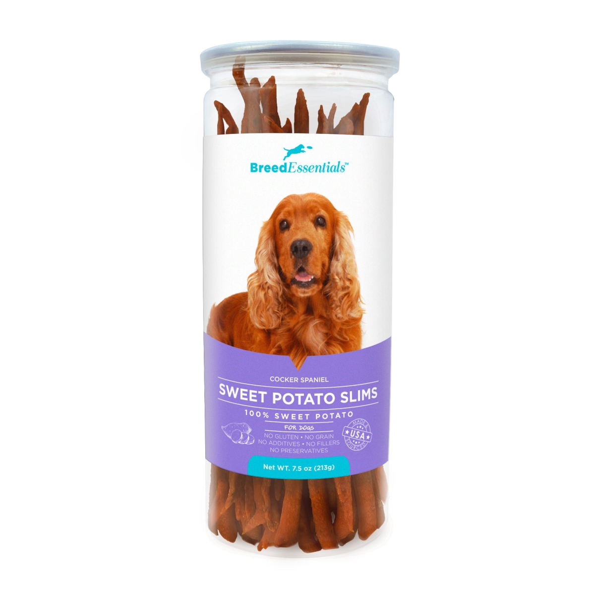 Picture of Breed Essentials 197247001058 7.5 oz Sweet Potato Slims - Cocker Spaniel