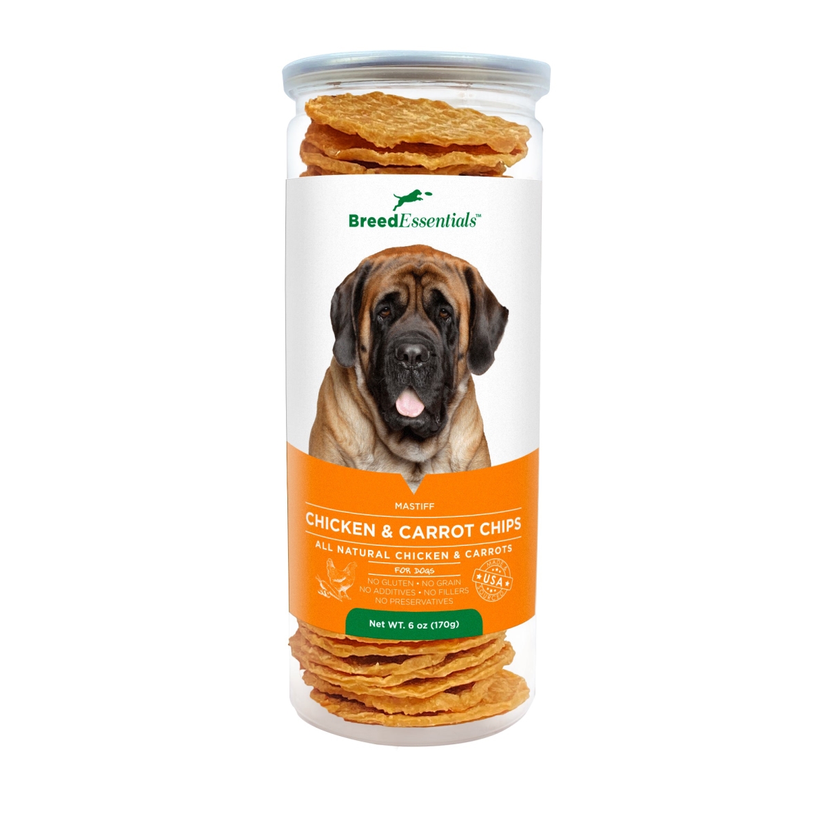 Picture of Breed Essentials 197247001133 6 oz Chicken & Carrot Chips - Mastiff