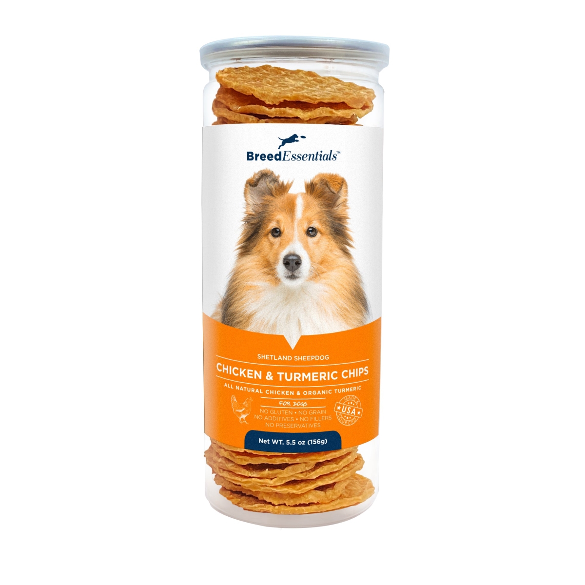 Picture of Breed Essentials 197247001195 5.5 oz Chicken & Turmeric Chips - Shetland Sheepdog