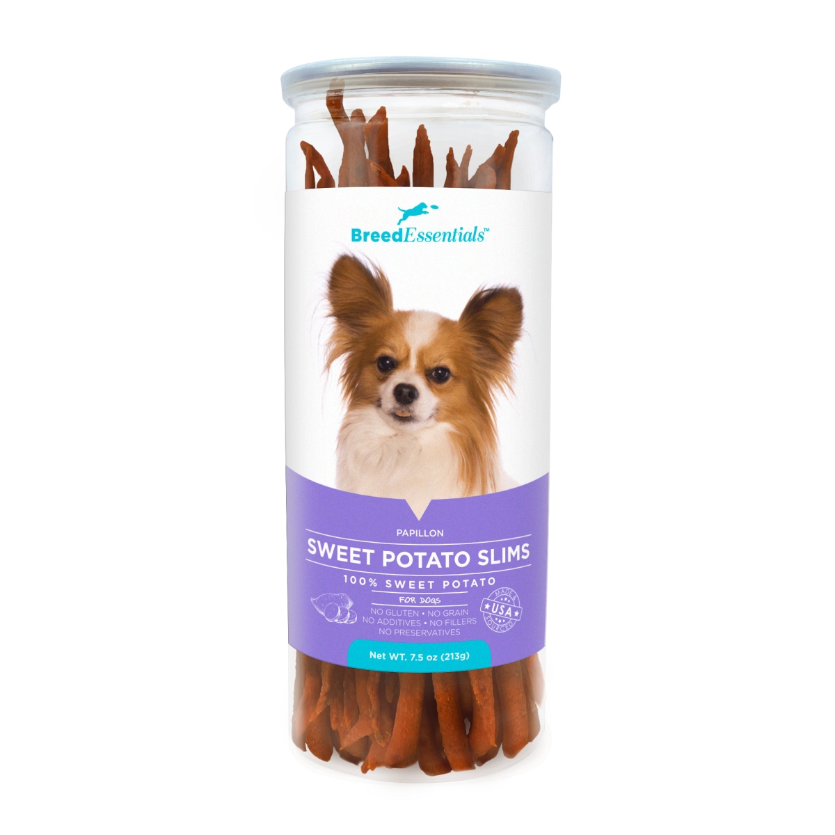Picture of Breed Essentials 197247001201 7.5 oz Sweet Potato Slims - Papillon