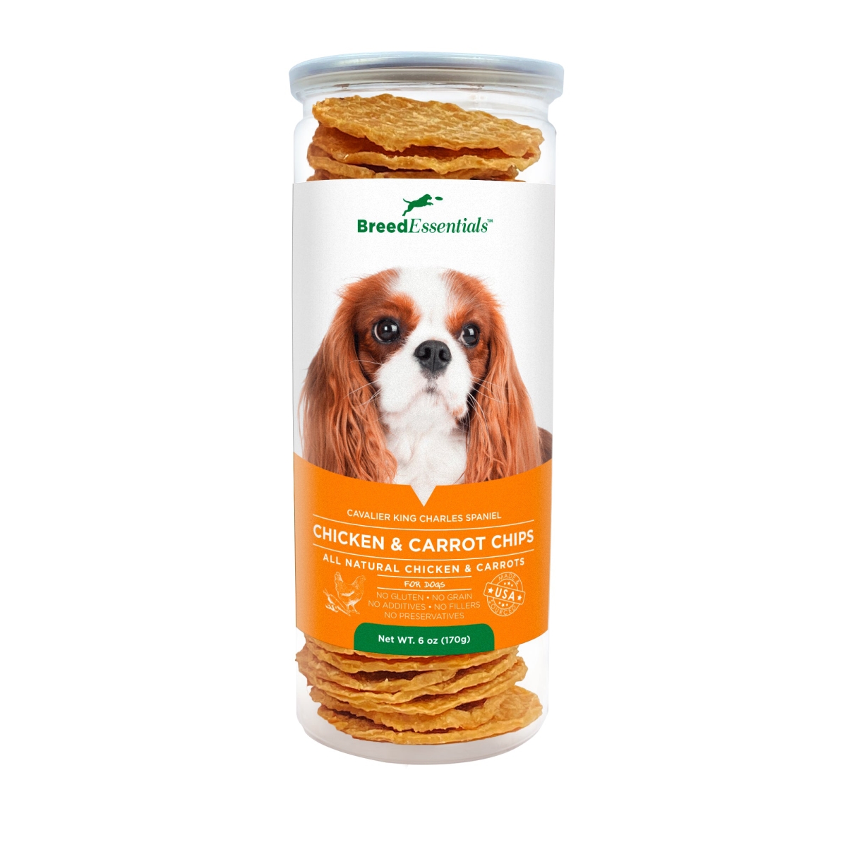 Picture of Breed Essentials 197247001287 6 oz Chicken & Carrot Chips - Cavalier King Charles Spaniel