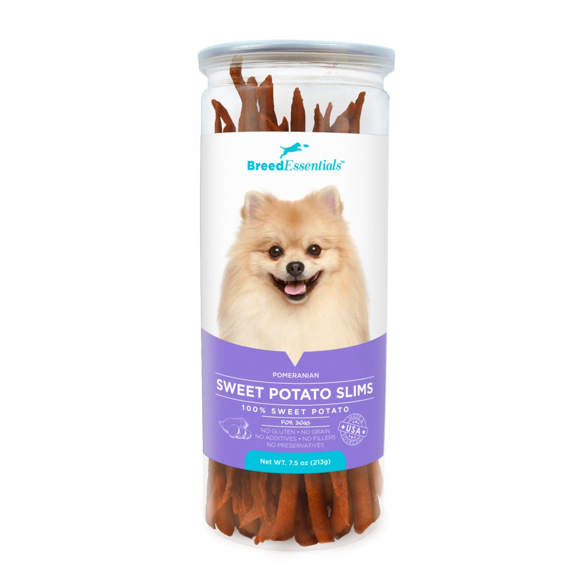 Picture of Breed Essentials 197247001300 7.5 oz Sweet Potato Slims - Pomeranian