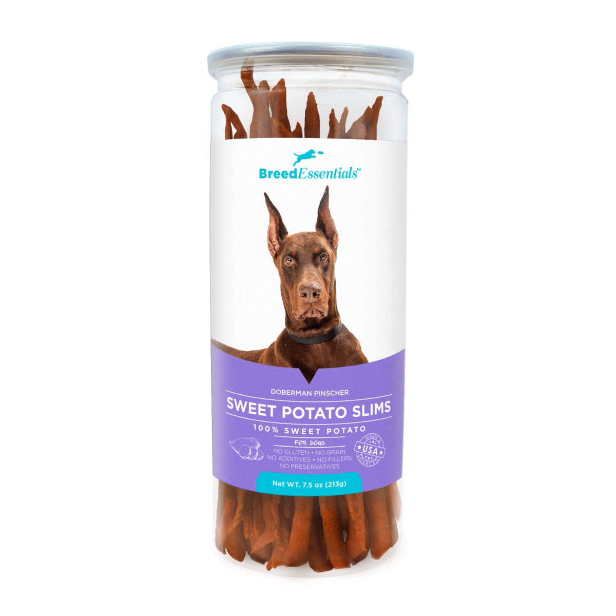 Picture of Breed Essentials 197247001355 7.5 oz Sweet Potato Slims - Doberman Pinscher