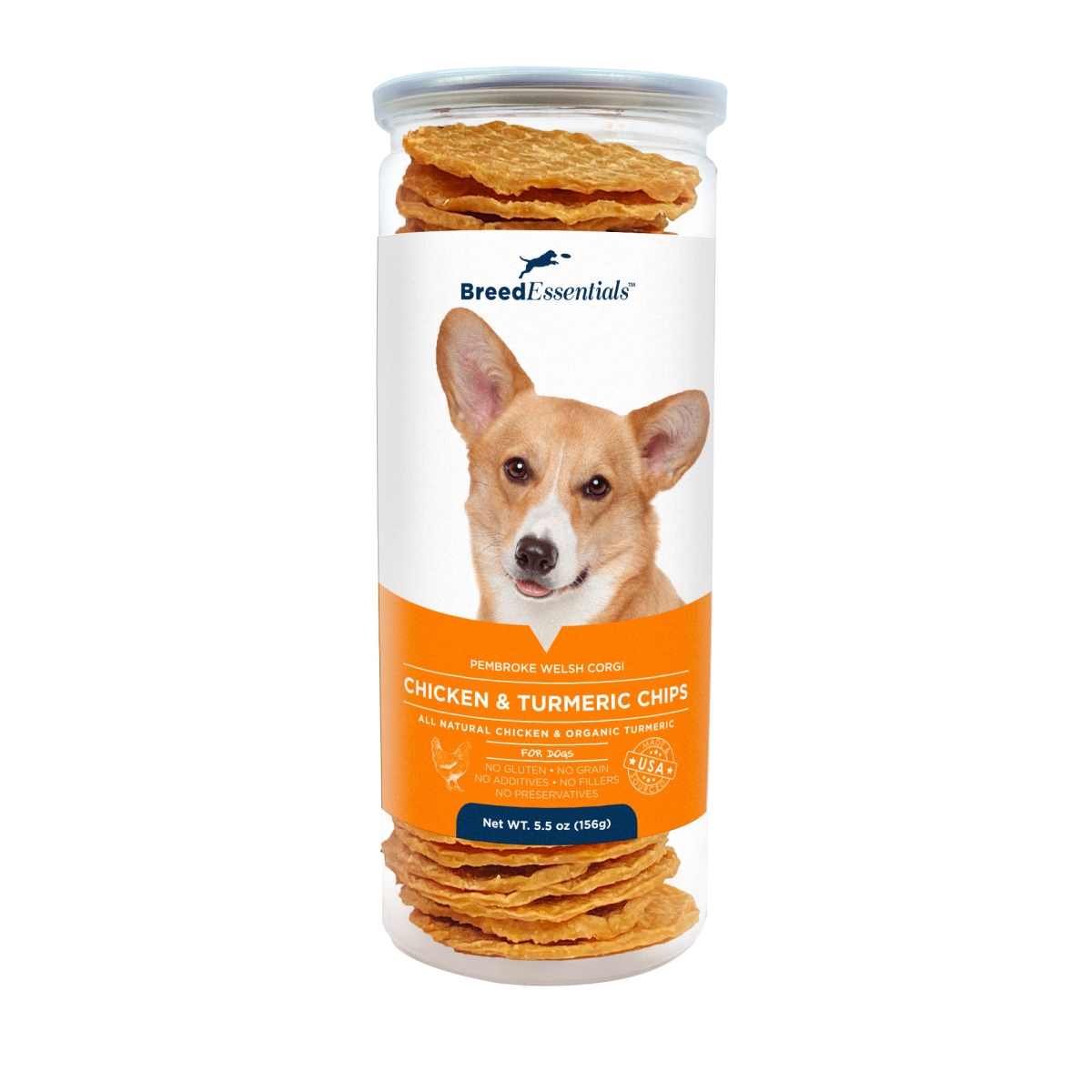 Picture of Breed Essentials 197247001492 5.5 oz Chicken & Turmeric Chips - Pembroke Welsh Corgi