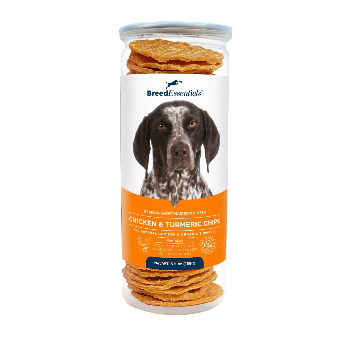 Picture of Breed Essentials 197247001591 5.5 oz Chicken & Turmeric Chips - German Shorthaired Pointer