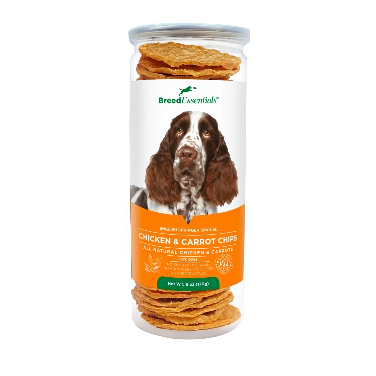 Picture of Breed Essentials 197247001638 6 oz Chicken & Carrot Chips - English Springer Spaniel
