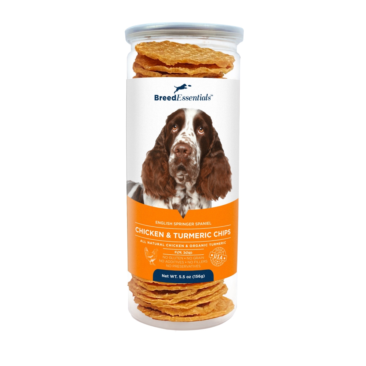 Picture of Breed Essentials 197247001645 5.5 oz Chicken & Turmeric Chips - English Springer Spaniel