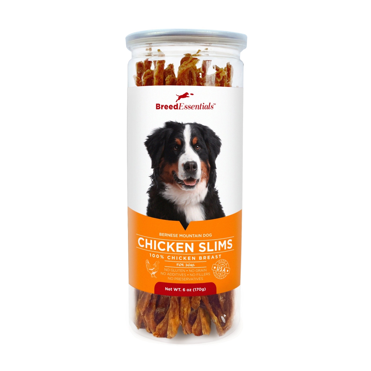 Picture of Breed Essentials 197247001669 6 oz Chicken Slims - Bernese Mountain Dog