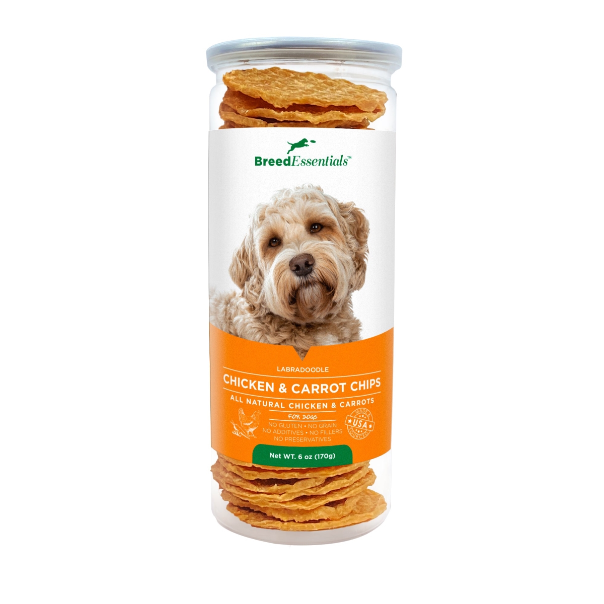 Picture of Breed Essentials 197247001782 6 oz Chicken & Carrot Chips - Labradoodle