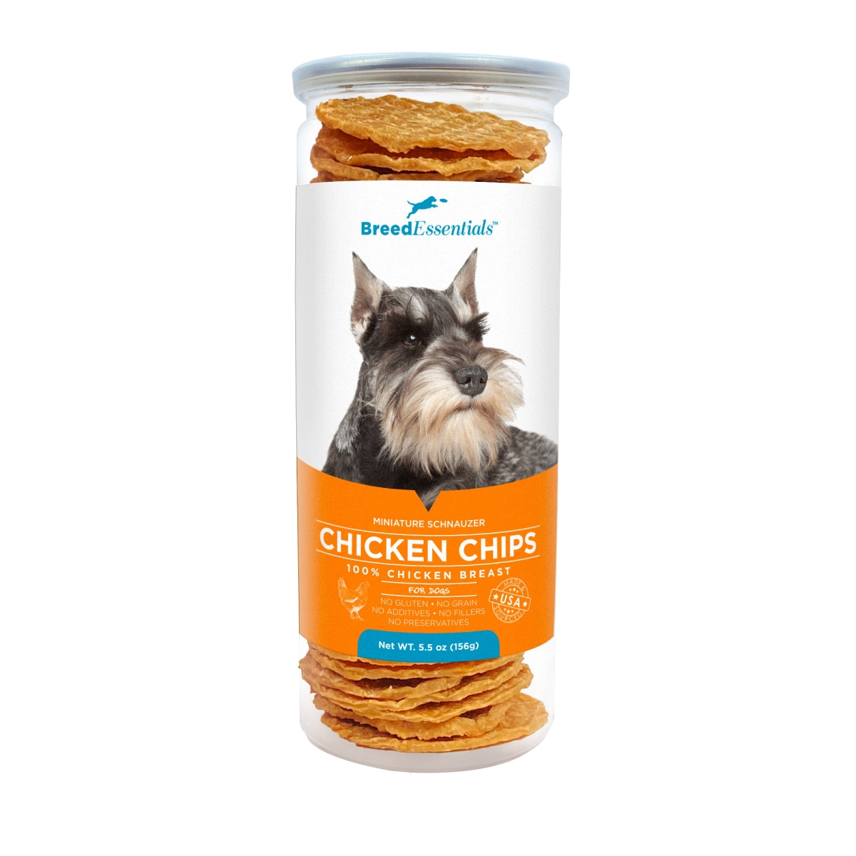 Picture of Breed Essentials 197247001829 5.5 oz Chicken Chips - Miniature Schnauzer