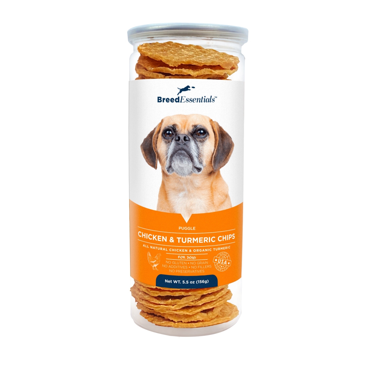 Picture of Breed Essentials 197247001942 5.5 oz Chicken & Turmeric Chips - Puggle