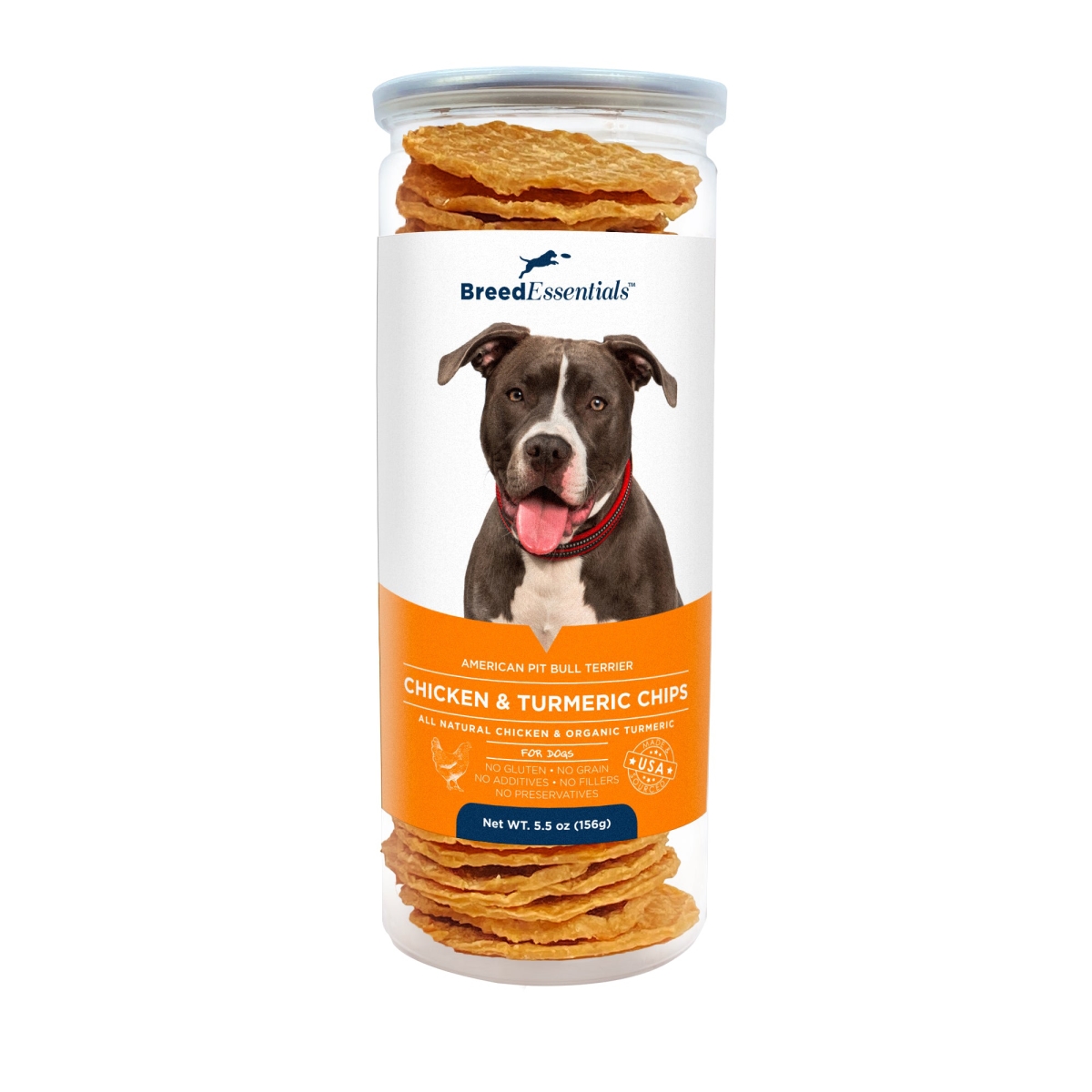 Picture of Breed Essentials 197247002048 5.5 oz Chicken & Turmeric Chips - Pit Bull
