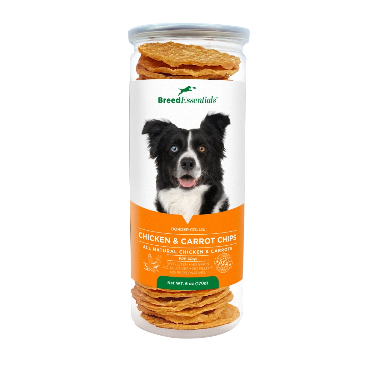 Picture of Breed Essentials 197247002086 6 oz Chicken & Carrot Chips - Border Collie