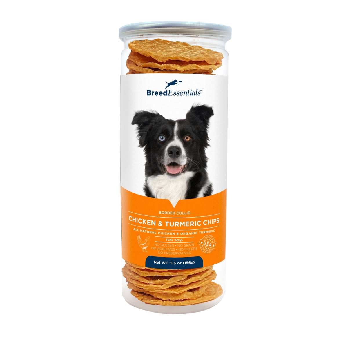 Picture of Breed Essentials 197247002093 5.5 oz Chicken & Turmeric Chips - Border Collie