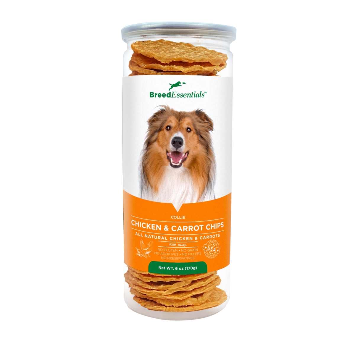 Picture of Breed Essentials 197247002130 6 oz Chicken & Carrot Chips - Collie