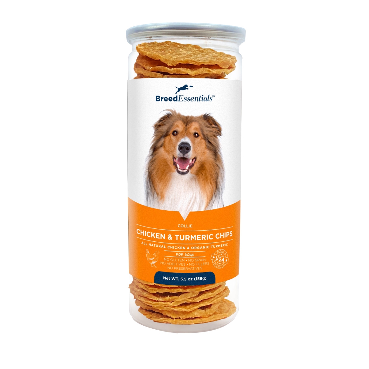 Picture of Breed Essentials 197247002147 5.5 oz Chicken & Turmeric Chips - Collie