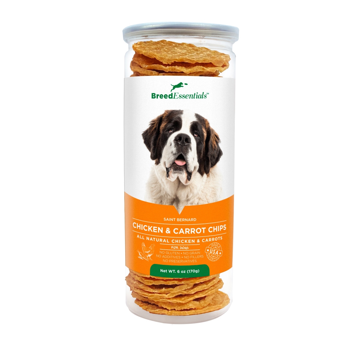 Picture of Breed Essentials 197247002185 6 oz Chicken & Carrot Chips - St. Bernard