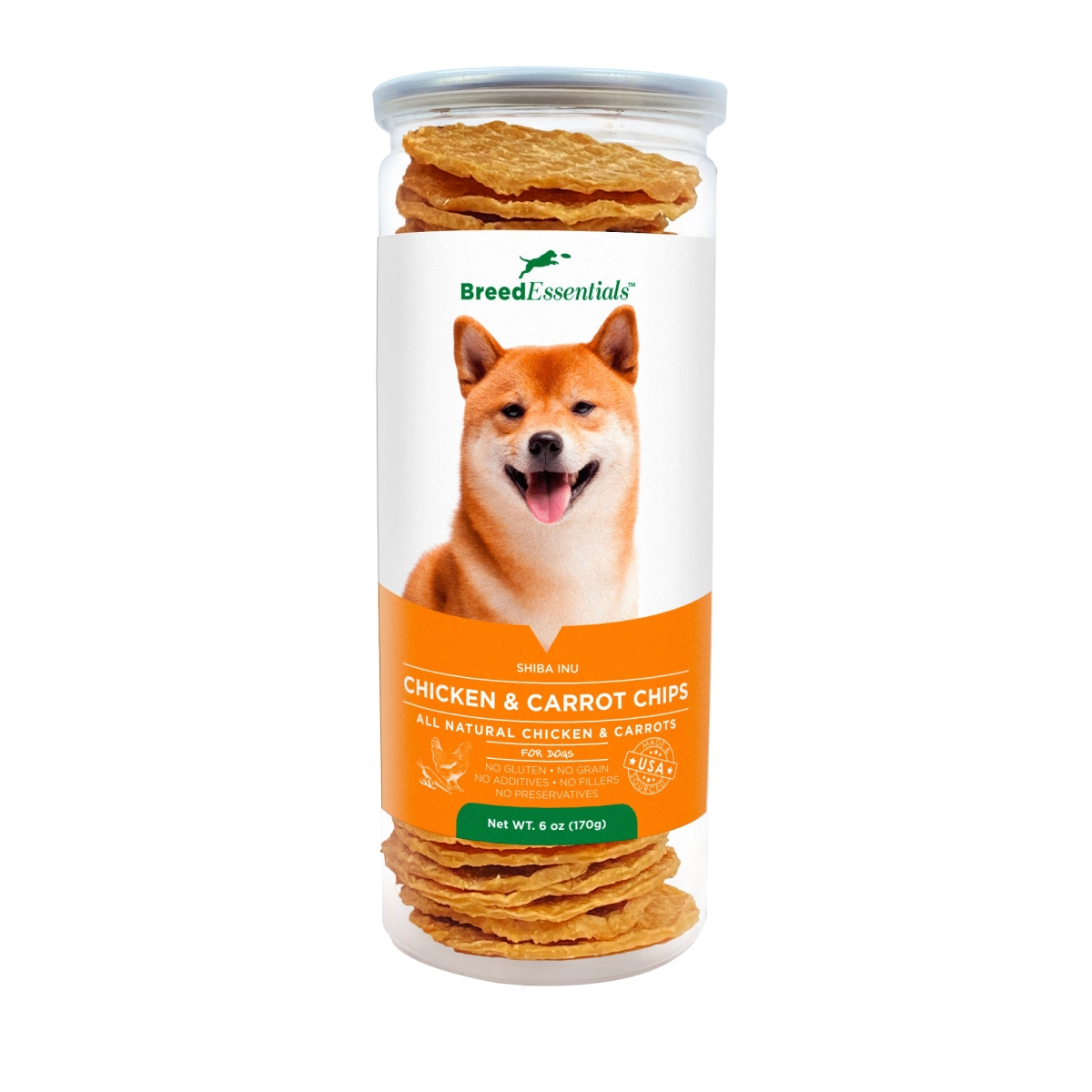 Picture of Breed Essentials 197247002239 6 oz Chicken & Carrot Chips - Shiba Inu