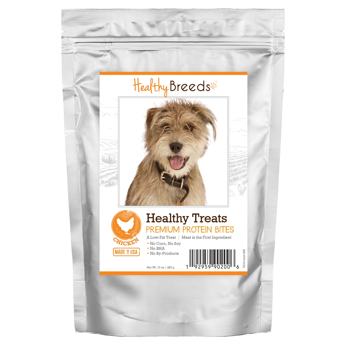 Picture of Healthy Breeds 192959902006 Mutt Healthy Treats Premium Protein Bites Chicken Dog Treats&#44; 10 oz
