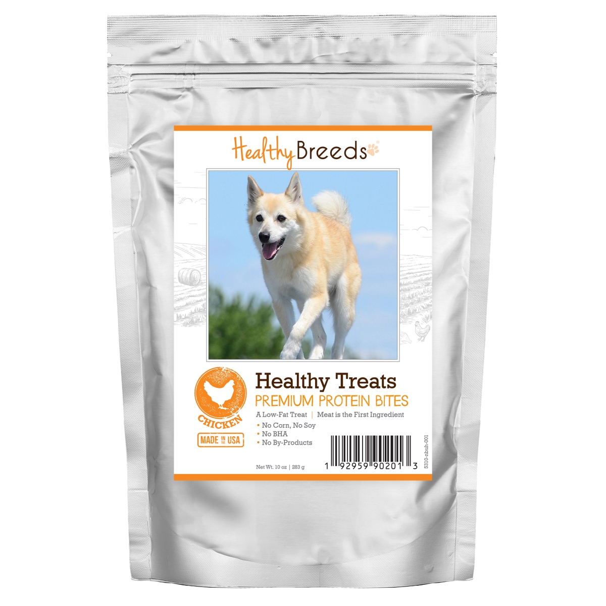 Picture of Healthy Breeds 192959902013 Norwegian Buhund Healthy Treats Premium Protein Bites Chicken Dog Treats&#44; 10 oz