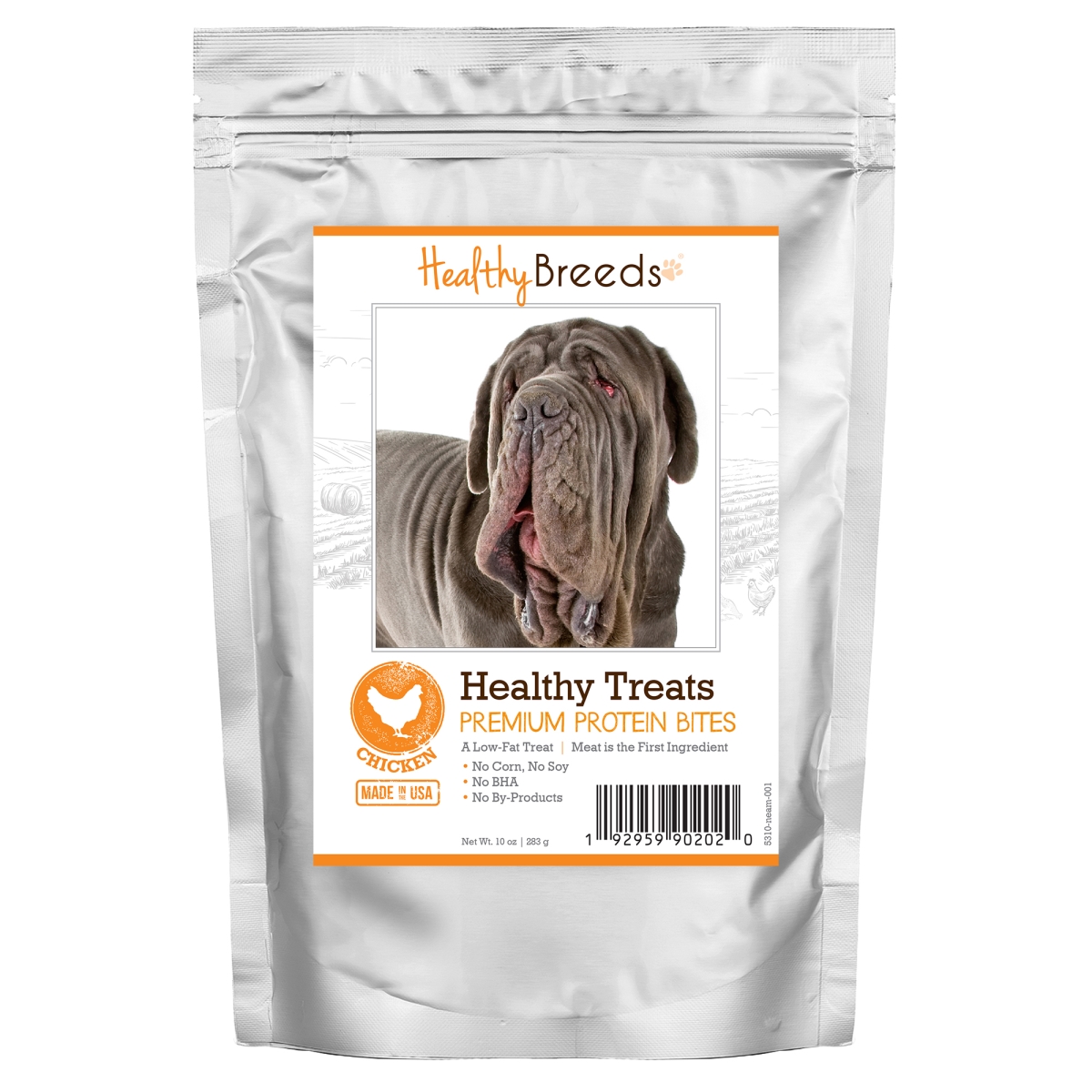 Picture of Healthy Breeds 192959902020 Neapolitan Mastiff Healthy Treats Premium Protein Bites Chicken Dog Treats&#44; 10 oz