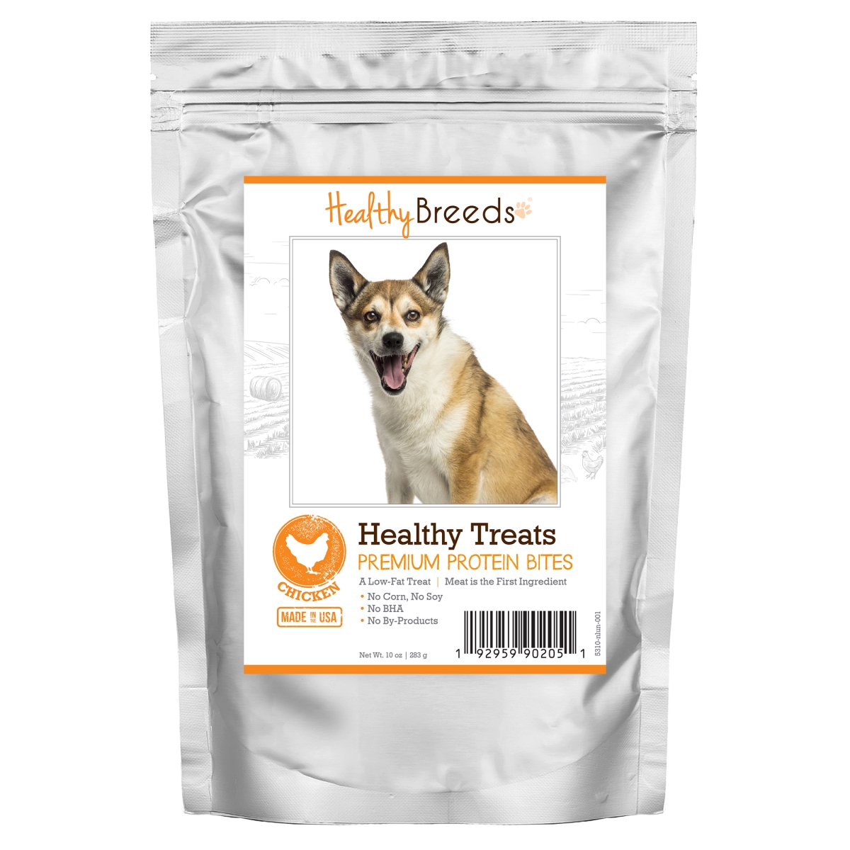 Picture of Healthy Breeds 192959902051 Norwegian Lundehund Healthy Treats Premium Protein Bites Chicken Dog Treats&#44; 10 oz