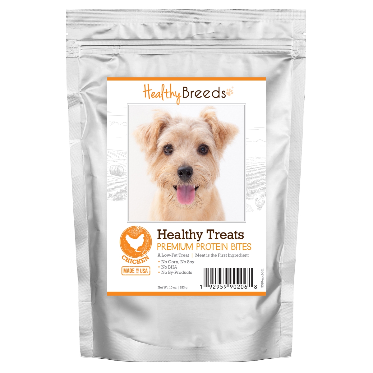 Picture of Healthy Breeds 192959902068 Norfolk Terrier Healthy Treats Premium Protein Bites Chicken Dog Treats&#44; 10 oz