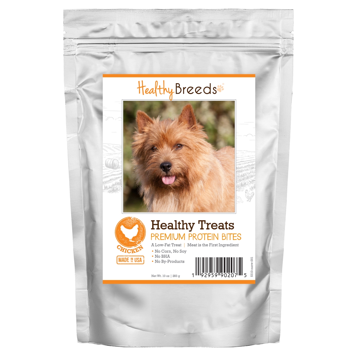 Picture of Healthy Breeds 192959902075 Norwich Terrier Healthy Treats Premium Protein Bites Chicken Dog Treats&#44; 10 oz