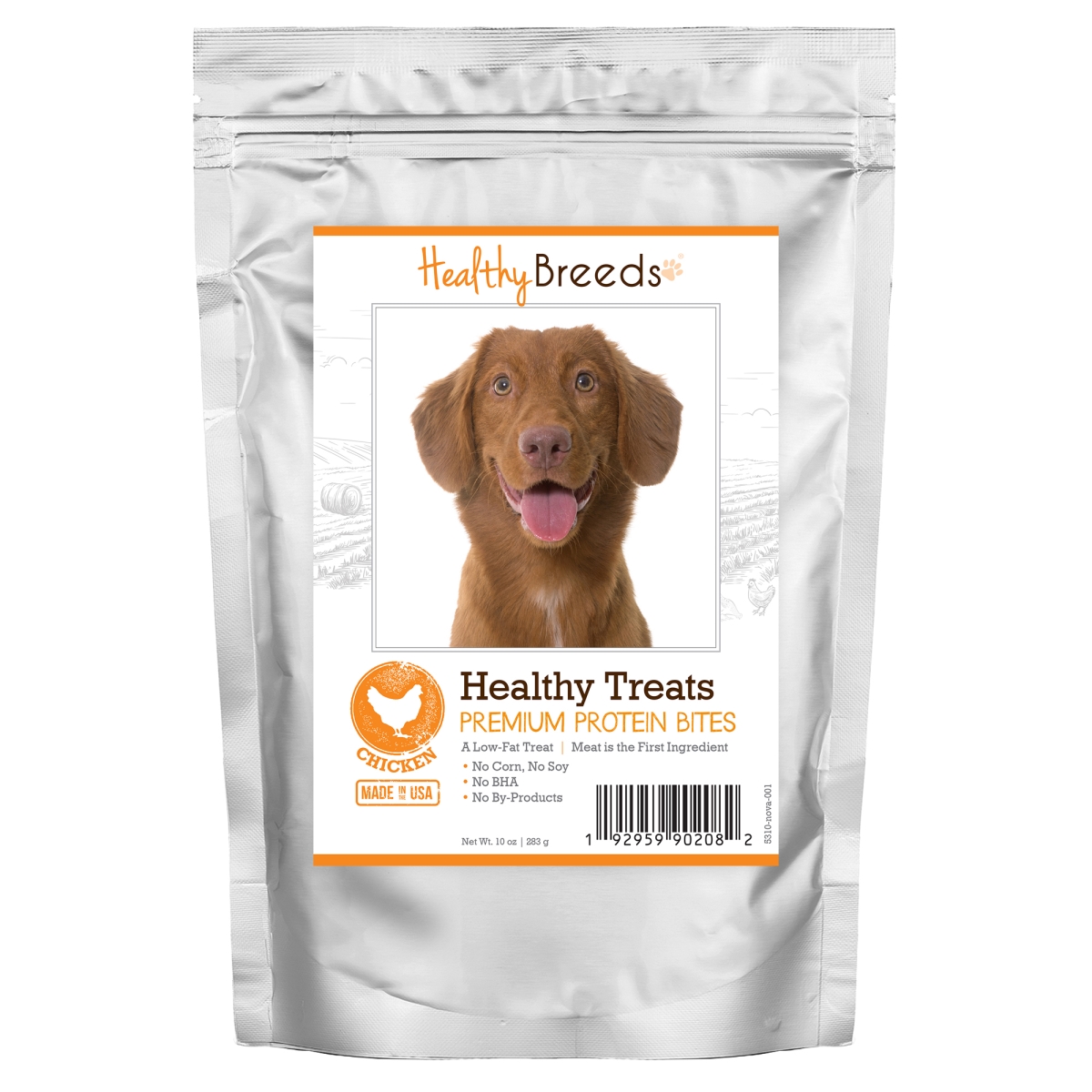 Picture of Healthy Breeds 192959902082 Nova Scotia Duck Tolling Retriever Healthy Treats Premium Protein Bites Chicken Dog Treats&#44; 10 oz