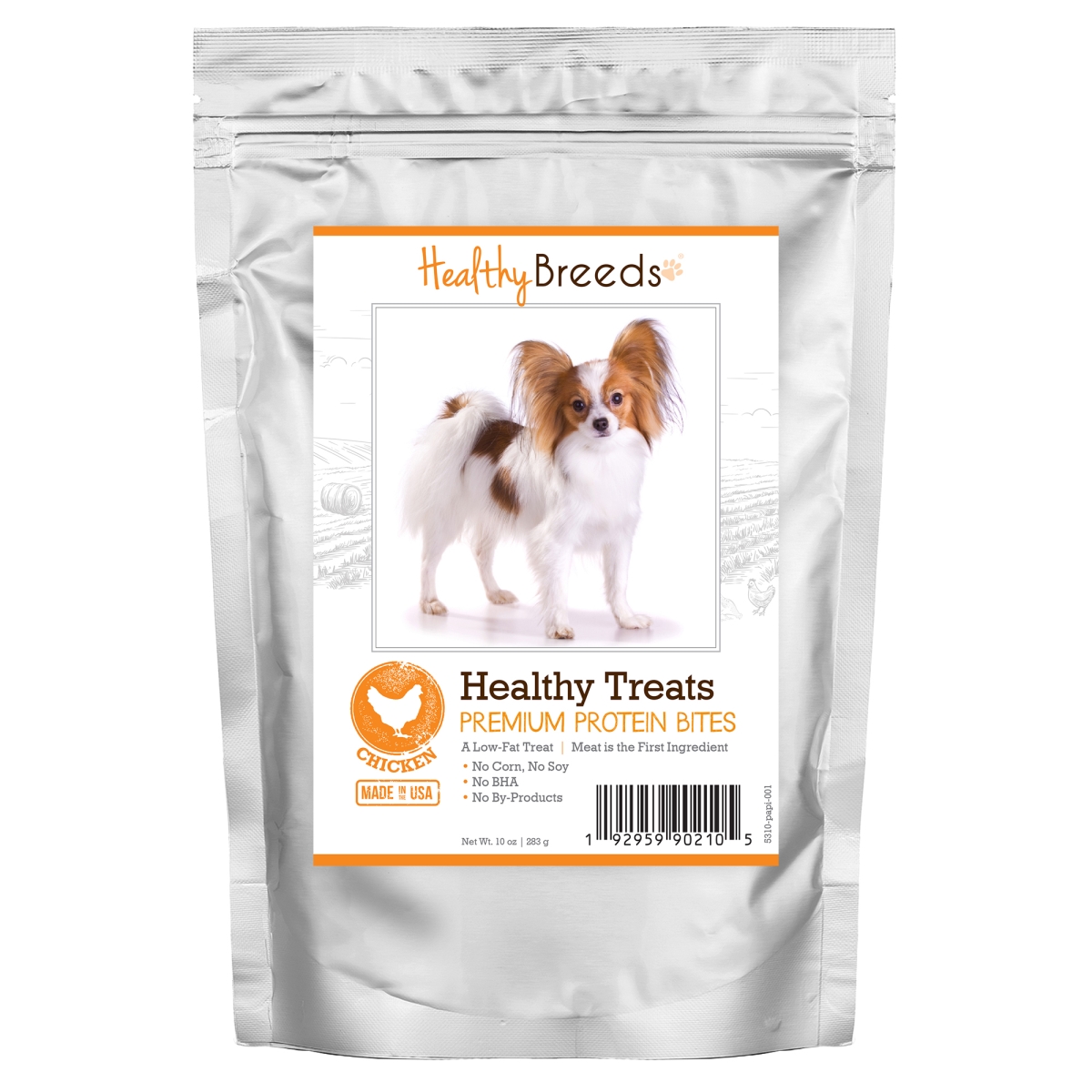 Picture of Healthy Breeds 192959902105 Papillon Healthy Treats Premium Protein Bites Chicken Dog Treats&#44; 10 oz