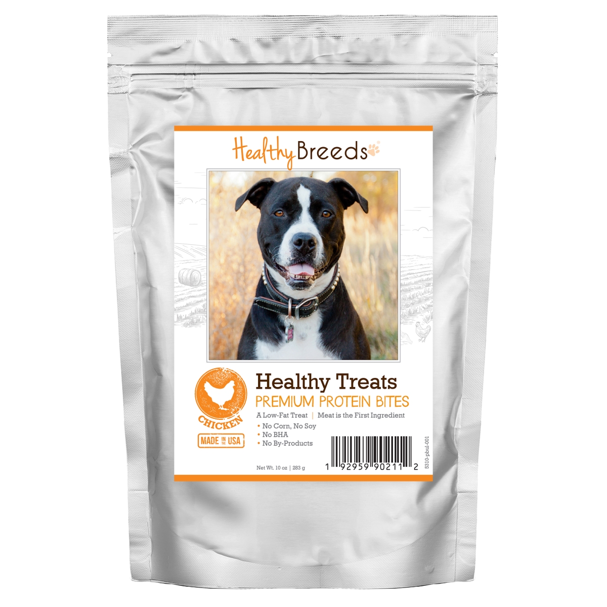 Picture of Healthy Breeds 192959902112 Pit Bull Healthy Treats Premium Protein Bites Chicken Dog Treats&#44; 10 oz