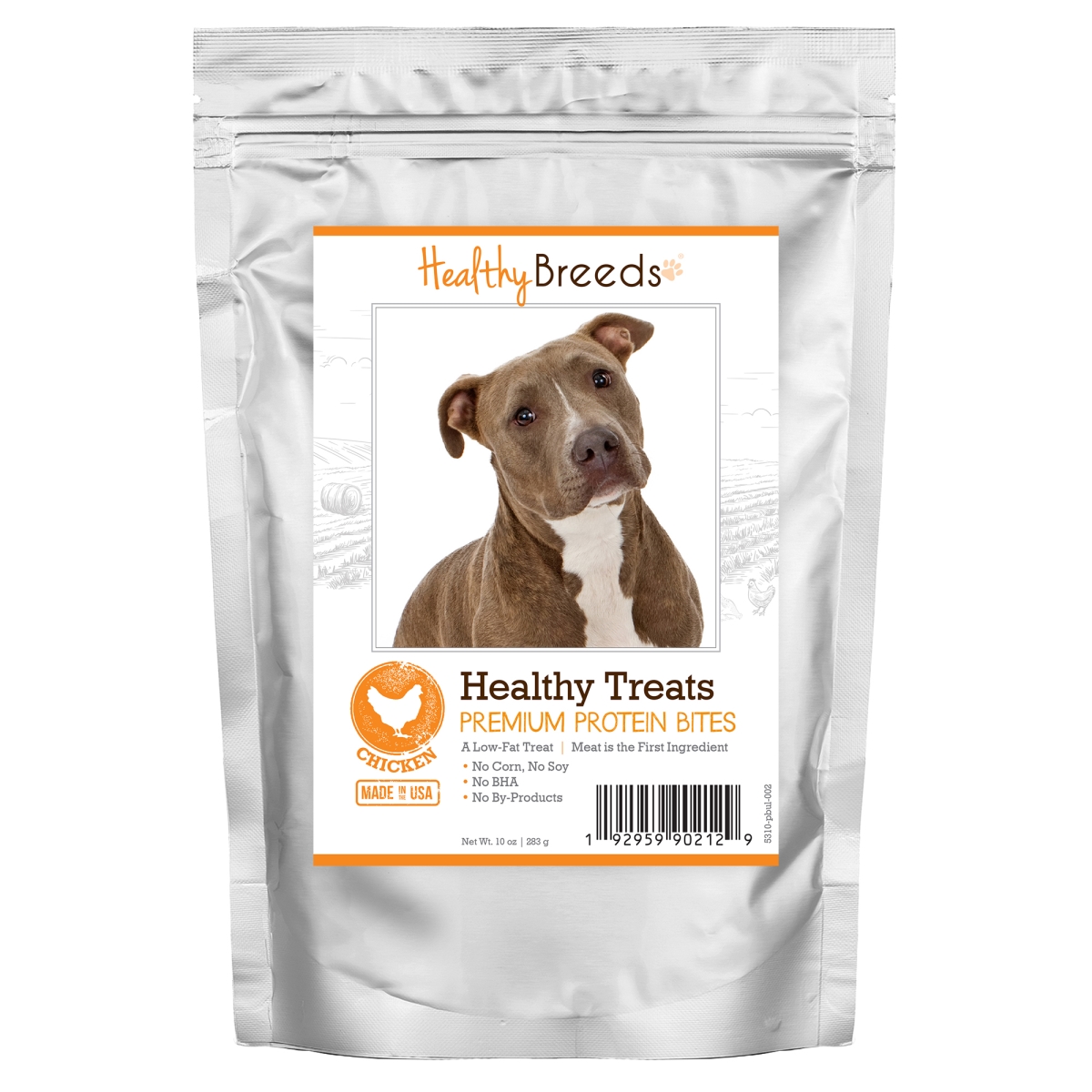 Picture of Healthy Breeds 192959902129 Pit Bull Healthy Treats Premium Protein Bites Chicken Dog Treats&#44; 10 oz