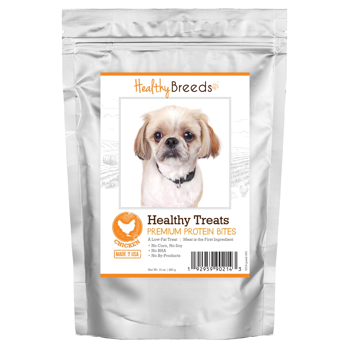 Picture of Healthy Breeds 192959902143 Peekapoo Healthy Treats Premium Protein Bites Chicken Dog Treats&#44; 10 oz