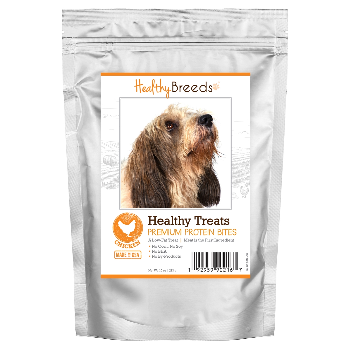 Picture of Healthy Breeds 192959902167 Petits Bassets Griffons Vendeen Healthy Treats Premium Protein Bites Chicken Dog Treats&#44; 10 oz