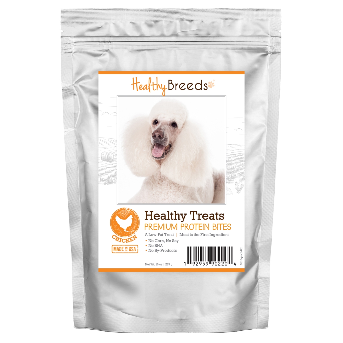 Picture of Healthy Breeds 192959902204 Poodle Healthy Treats Premium Protein Bites Chicken Dog Treats&#44; 10 oz