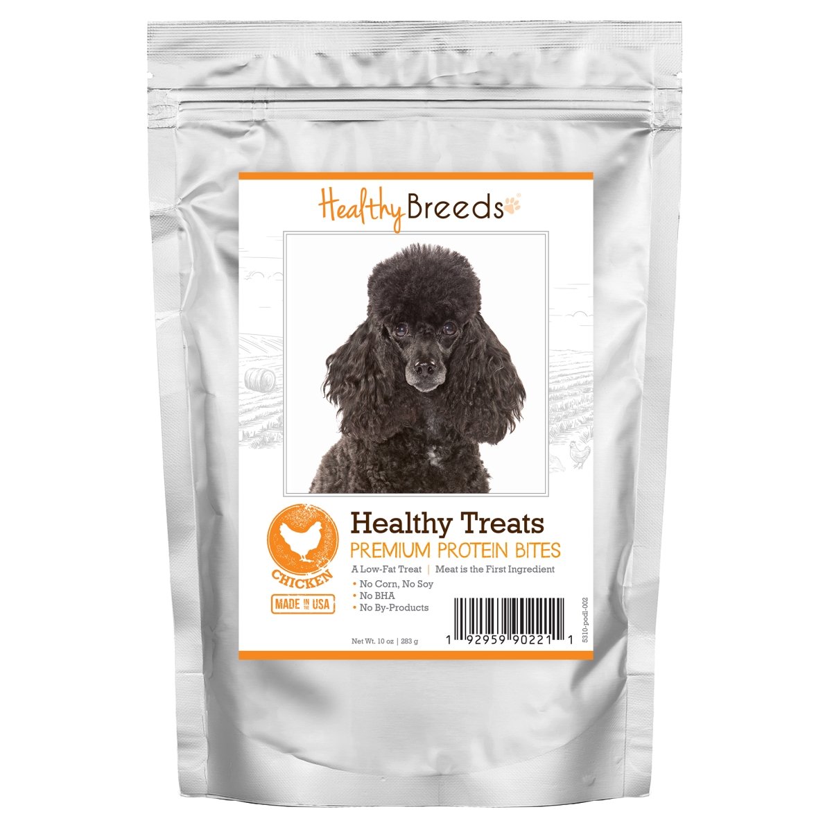 Picture of Healthy Breeds 192959902211 Poodle Healthy Treats Premium Protein Bites Chicken Dog Treats&#44; 10 oz