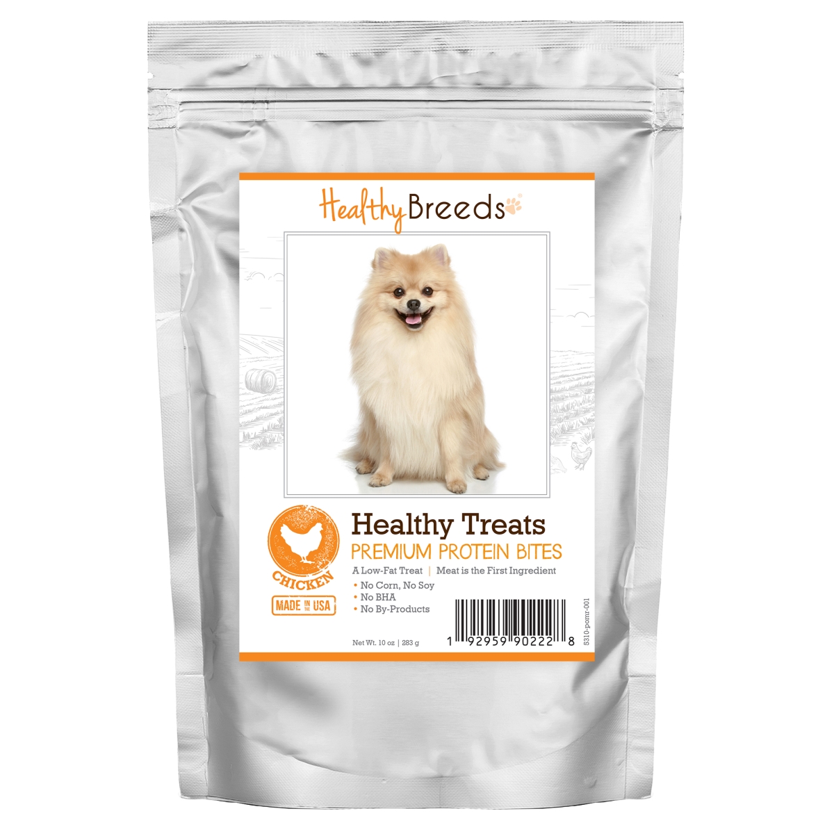Picture of Healthy Breeds 192959902228 Pomeranian Healthy Treats Premium Protein Bites Chicken Dog Treats&#44; 10 oz