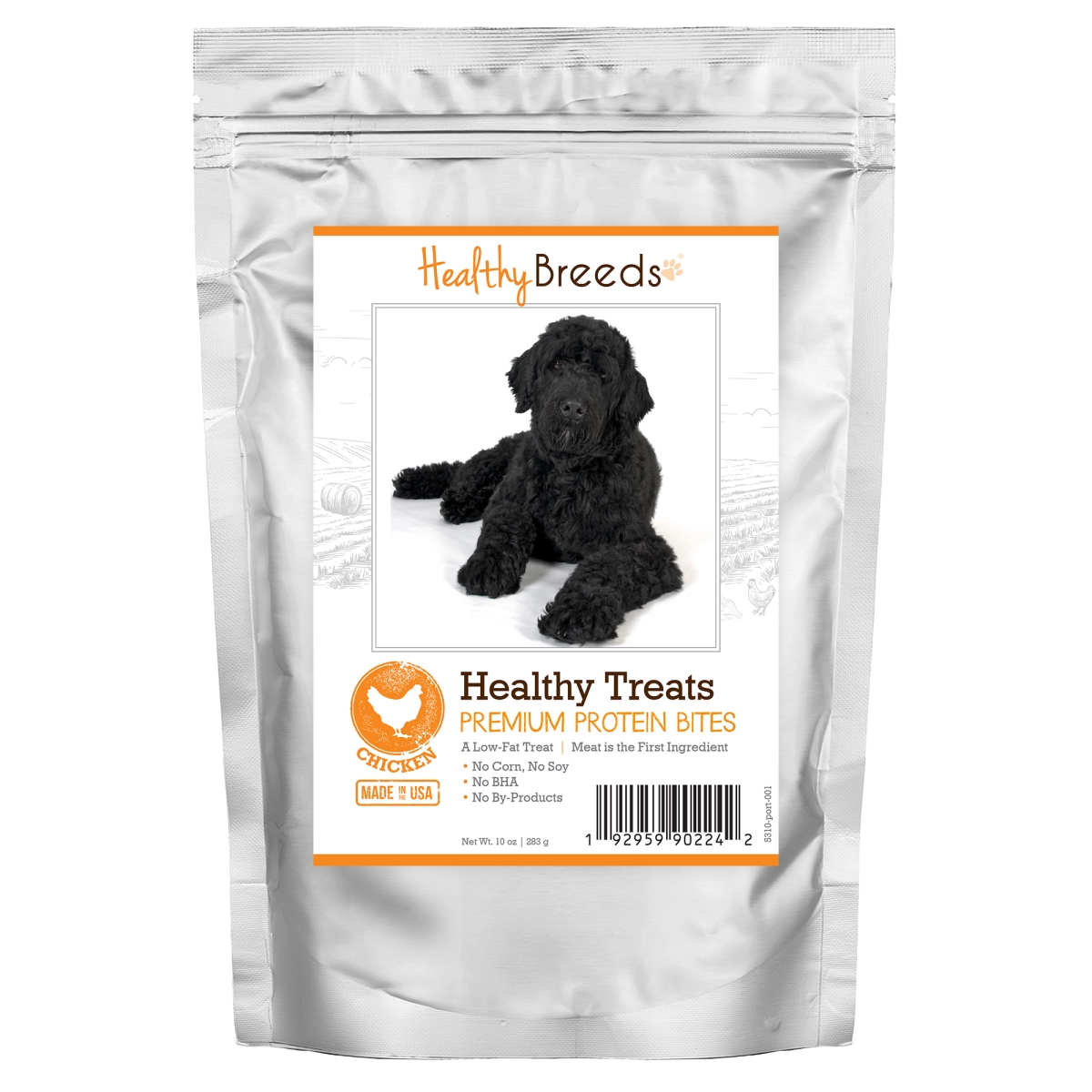 Picture of Healthy Breeds 192959902242 Portuguese Water Dog Healthy Treats Premium Protein Bites Chicken Dog Treats&#44; 10 oz