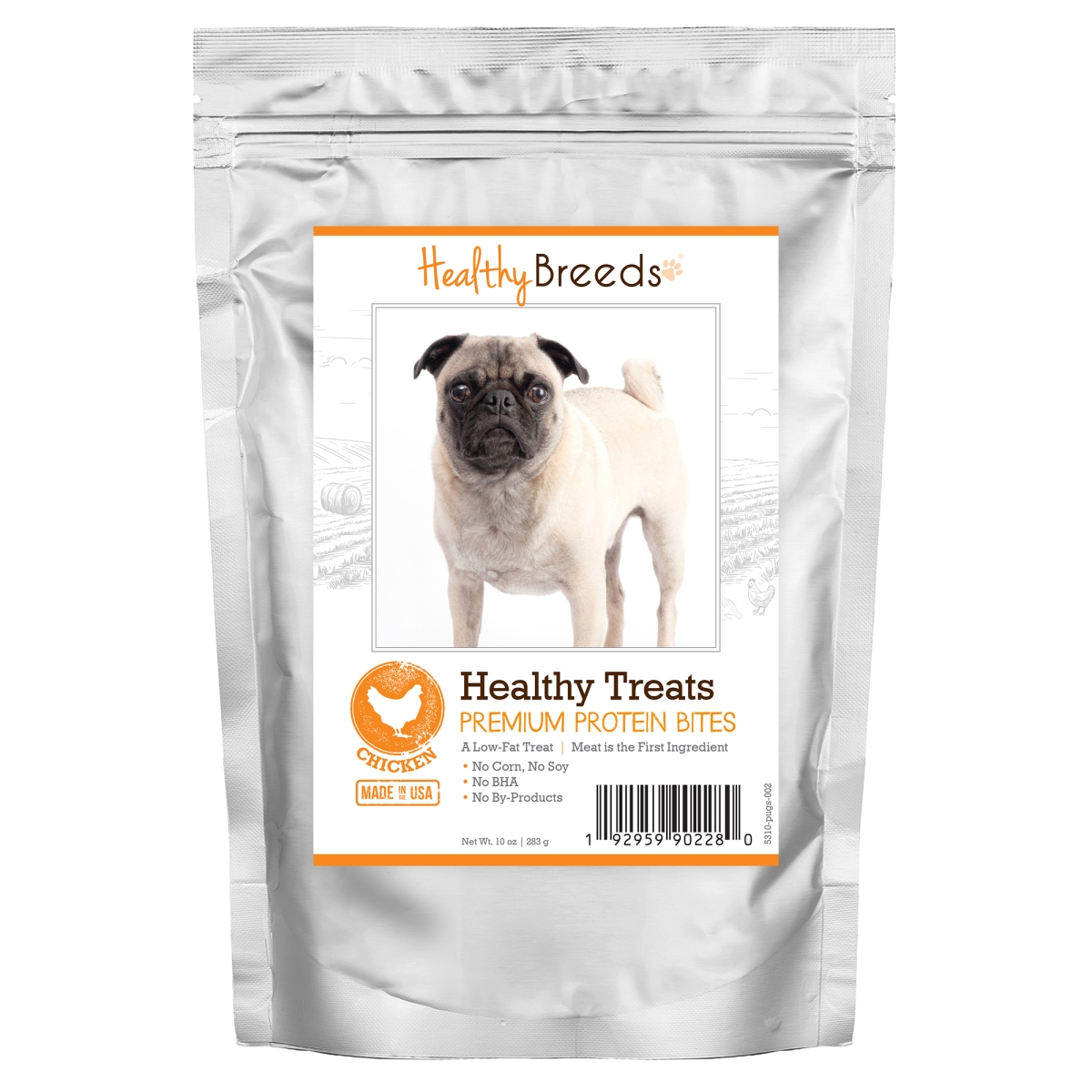 Pug Healthy Treats Premium Protein Bites Chicken Dog Treats, 10 oz -  PamperedPets, PA3495288