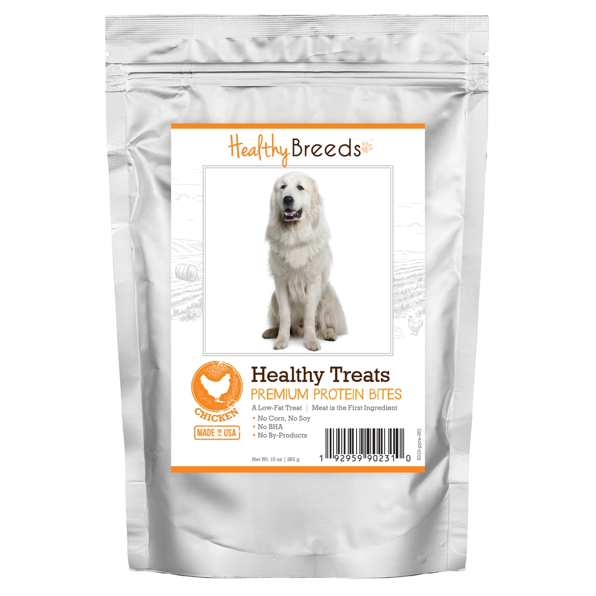 Picture of Healthy Breeds 192959902310 Great Pyrenees Healthy Treats Premium Protein Bites Chicken Dog Treats&#44; 10 oz